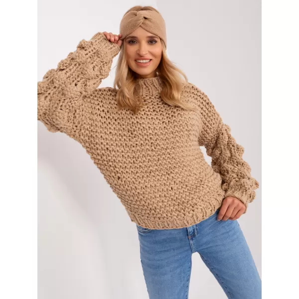  Dámský svetr WOOL FASHION ITALIA AT-SW-2382.97P BEIGE 