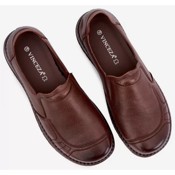  Dámské polobotky VINCEZA 107241 BROWN 