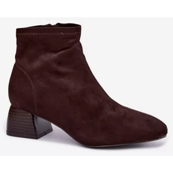  Dámské kotníkové boty BOTO D-338 CHOCOLATE SUEDE 