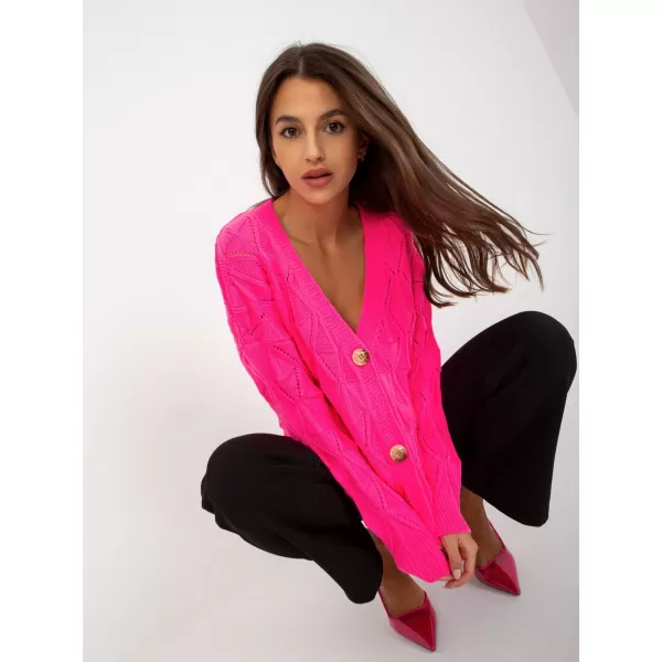  Dámský svetr RUE PARIS LC-SW-8035.06X FLUO PINK 