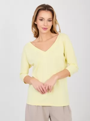 Dámské triko RUE PARIS RV-BZ-A1189.24 BRIGHT YELLOW