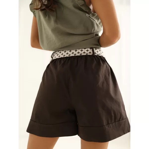  Dámské kraťasy ITALY MODA IT-SN-FL10552SPL-1.47 DARK BROWN 