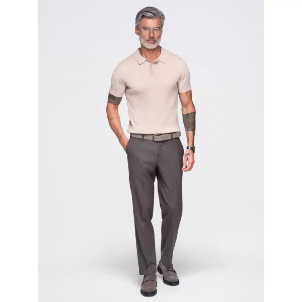  Pánské polo tričko OMBRE OM-POSS-0180 BEIGE 