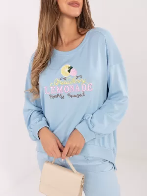 Dámská mikina RUE PARIS RV-BL-A1218.11P LIGHT BLUE