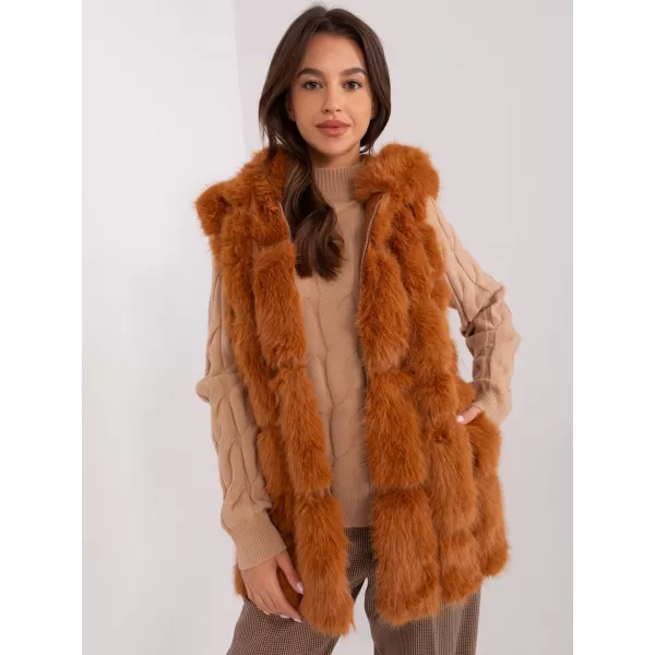  Dámská vesta WOOL FASHION ITALIA AT-KZ-2379.96P LIGHT BROWN 