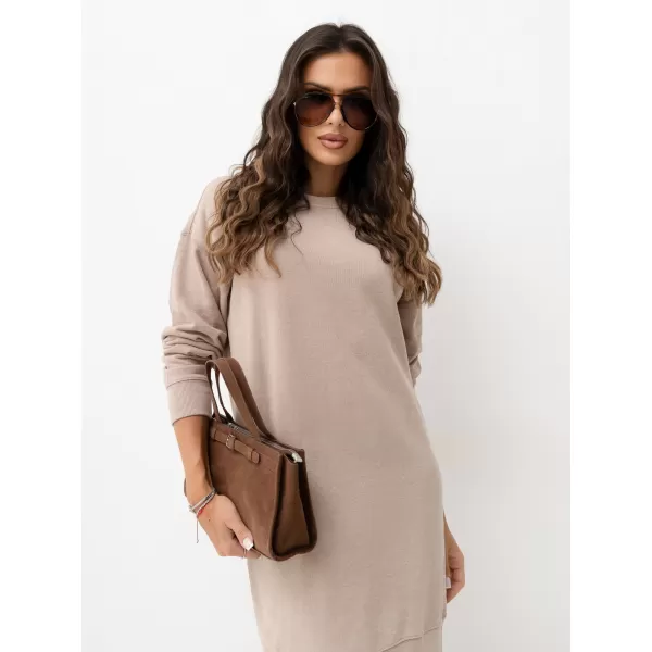  Dámské šaty FACTORY PRICE D10068C30363A BEIGE 