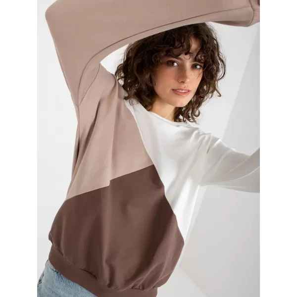  Dámská mikina RELEVANCE RV-BL-8463.41P WHITE/BROWN 