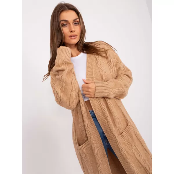  Dámský kardigan WOOL FASHION ITALIA AT-SW-2395.30 CAMEL 