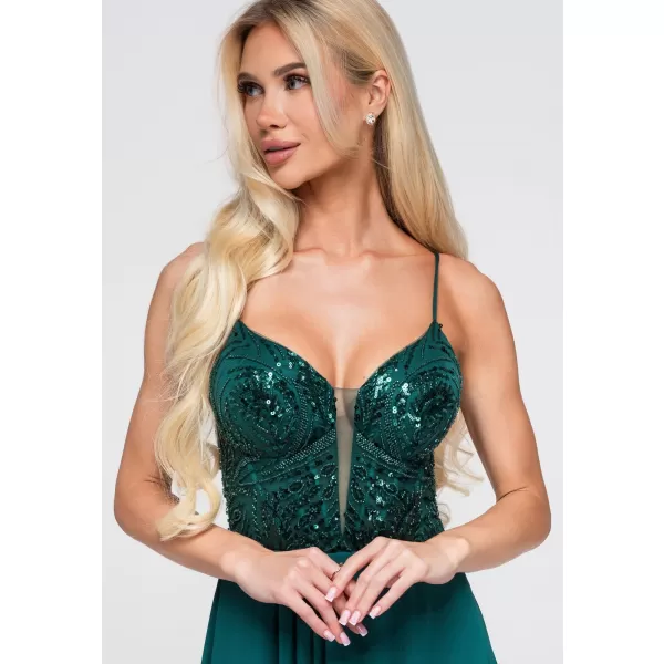  Dámské šaty LARICA LA-OM-DLR374 GREEN 