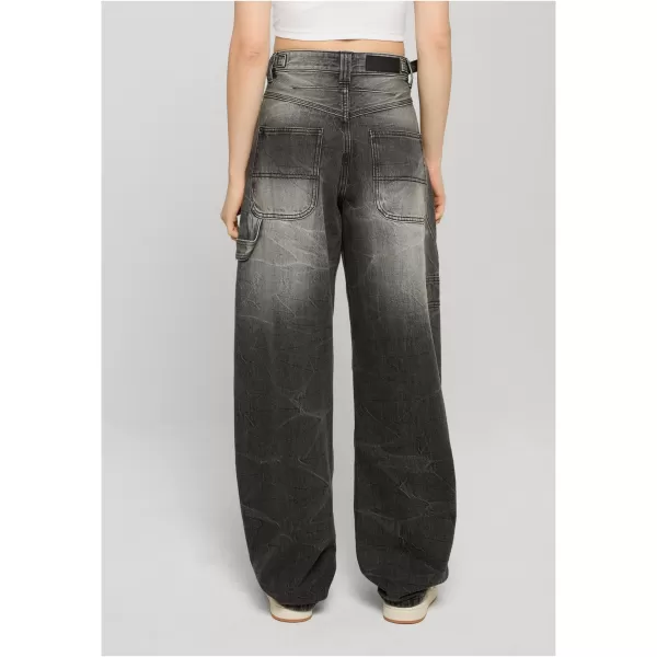  Dámské kalhoty URBAN CLASSICS TB8140 BLACK WASHED 