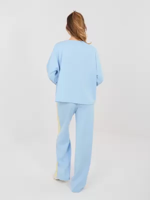 Dámská tepláková souprava RUE PARIS IT-KMPL-22220.25 LIGHT BLUE