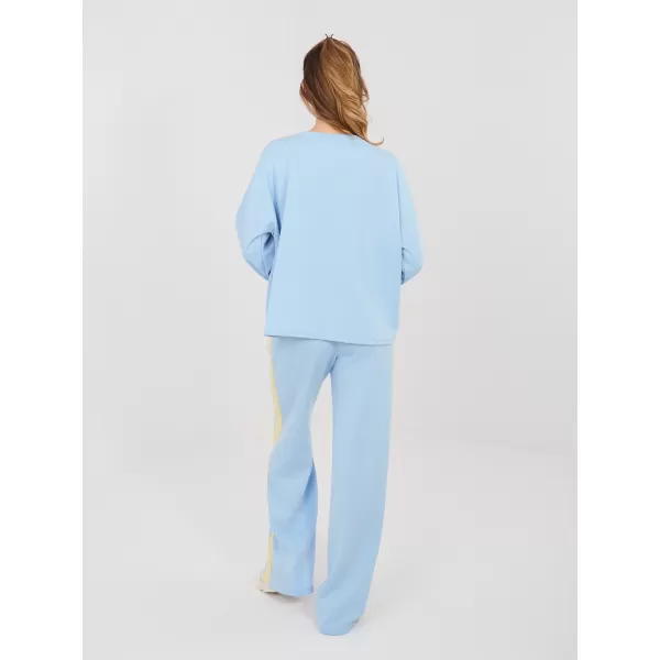  Dámská tepláková souprava RUE PARIS IT-KMPL-22220.25 LIGHT BLUE 