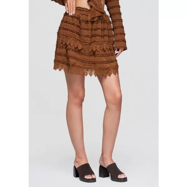  Dámská sukně OMBRE OW-GL-E0015 LIGHT BROWN 