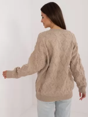 Dámský svetr WOOL FASHION ITALIA AT-SW-2361.61 BEIGE