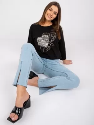 Dámská halenka RUE PARIS RV-BZ-7545.42P NOIRE