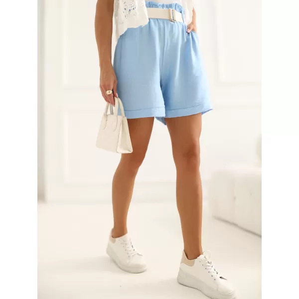  Dámské kraťasy RUE PARIS IT-SN-10366.69 LIGHT BLUE 