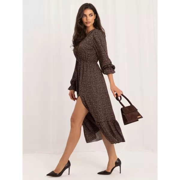  Dámské šaty ITALY MODA MI-SK-1061.86 BROWN 