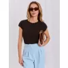 Dámské tričko RUE PARIS RV-TS-A1442.15 DARK BROWN