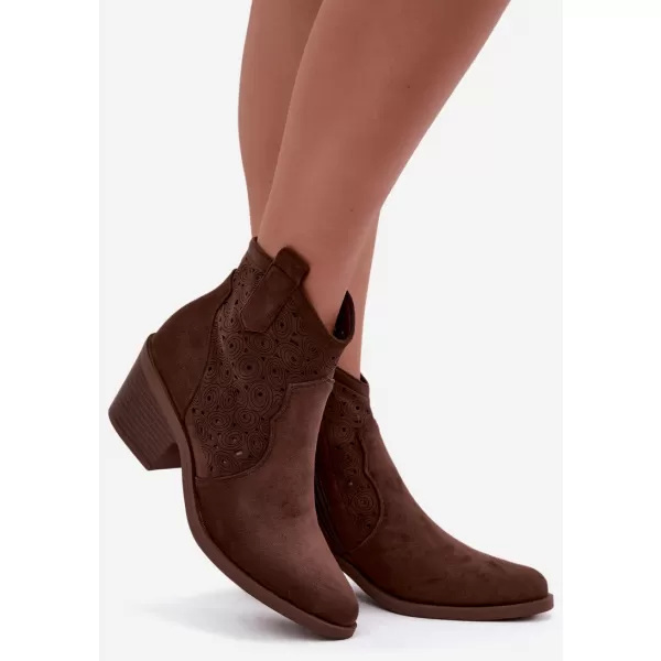  Dámské boty S.BARSKI HY62-8147 BROWN 