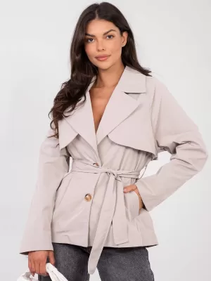 Dámský kabát RUE PARIS IT-PL-FL10069.65 BEIGE