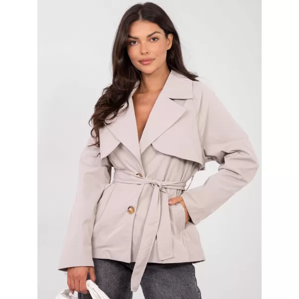  Dámský kabát RUE PARIS IT-PL-FL10069.65 BEIGE 