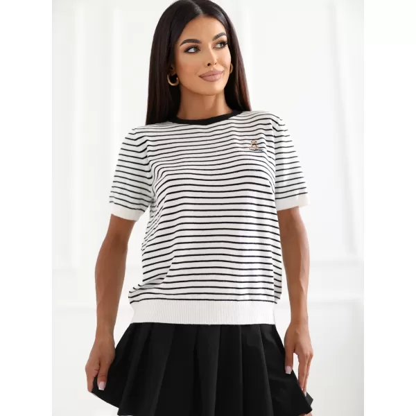  Dámský svetr ITALY MODA IR-SW-57881.99 WHITE/BLACK 