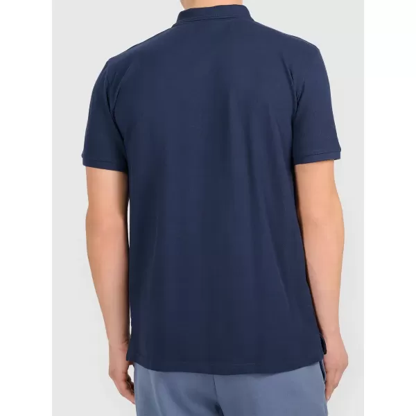  Pánské triko s límečkem 4F 4FWMM00TPTSM0771 NAVY 