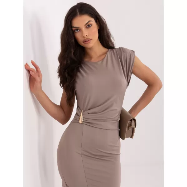  Dámské šaty RUE PARIS IT-SK-22350.86 DARK BEIGE 