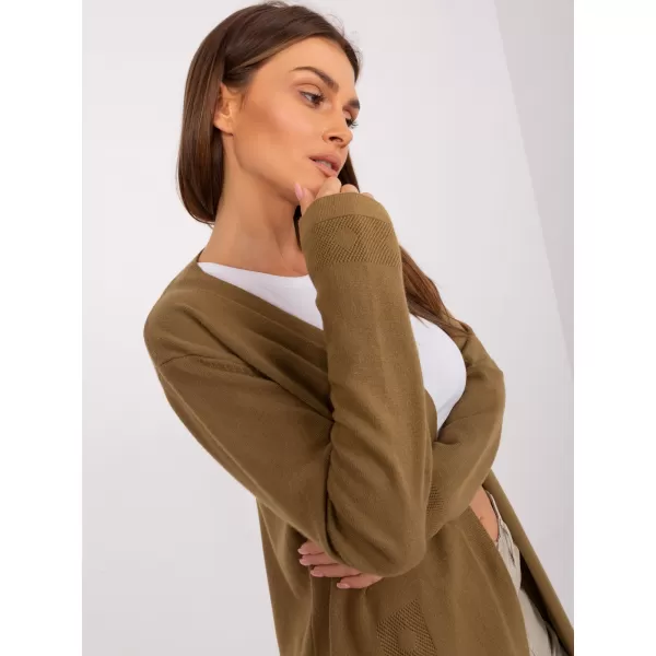  Dámský kardigan WOOL FASHION ITALIA AT-SW-2333.31X OLIVE 