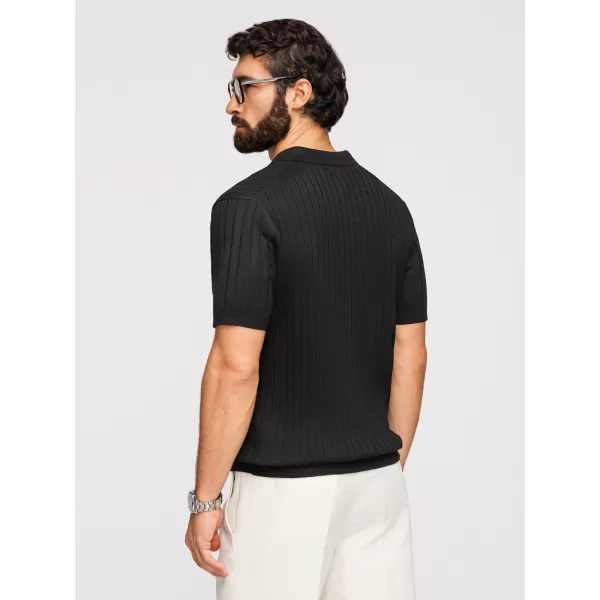  Pánské polo tričko OMBRE OM-POSS-0180 BLACK 