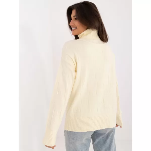  Dámský svetr WOOL FASHION ITALIA AT-SW-2342-1.35 BRIGHT YELLOW 