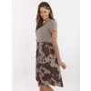 Dámské šaty ITALY MODA DHJ-SK-253701.80 DARK BEIGE