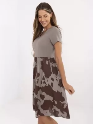 Dámské šaty ITALY MODA DHJ-SK-253701.80 DARK BEIGE