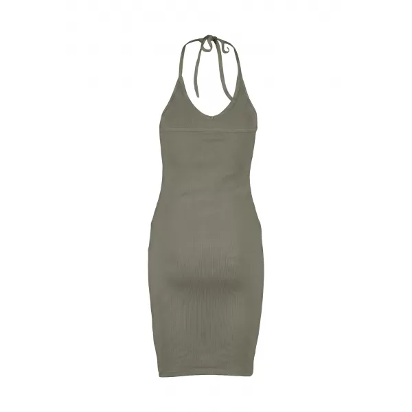  Dámské šaty URBAN CLASSICS TB7547-18328 PALE OLIVE 