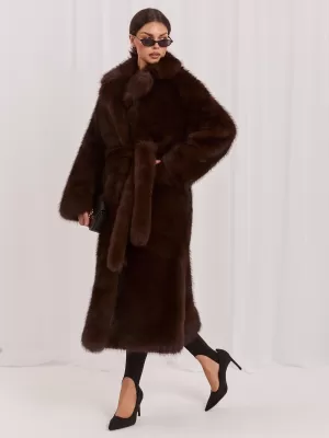 Dámský kabát FACTORY PRICE MBM-PL-25-65.98P BROWN