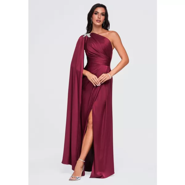  Dámské šaty LARICA LA-OM-DLR469 BURGUNDY 