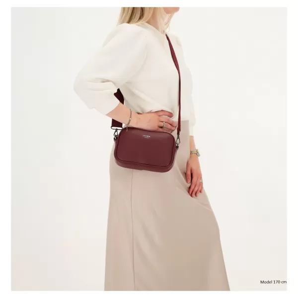  Crossbody kabelka Charm London Mulberry street W01597 Bordeaux red BORDEAUX RED 