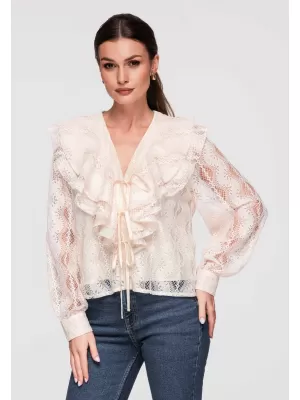 Dámská blůza LARICA OW-TS-E0027 BEIGE