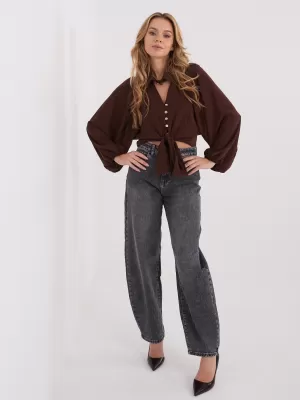 Dámská halenka ITALY MODA MI-BZ-3304.12 BROWN
