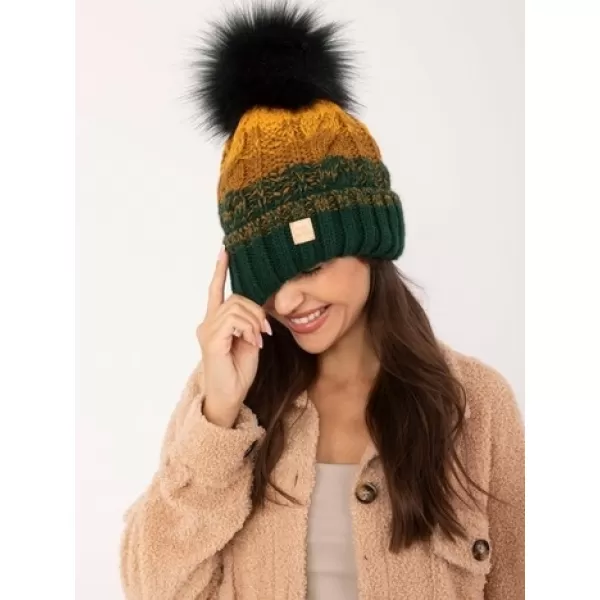 Dámská čepice RUE PARIS JK-CZ-52.17 DARK GREEN 