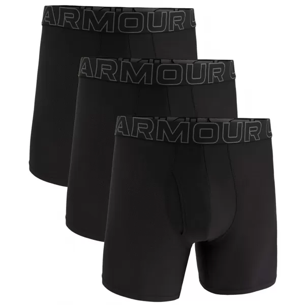  Pánské boxerky UNDER ARMOUR M UA PERF TECH MESH 6IN 1383884-001 ČERNÁ 