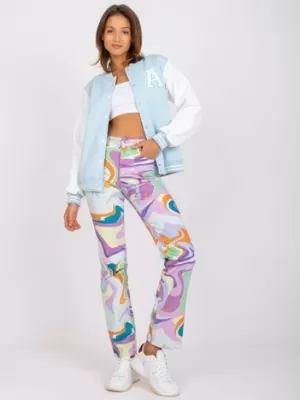 Dámská mikina EX MODA EM-BL-697.88 LIGHT BLUE