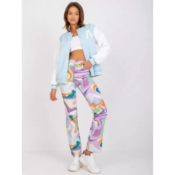  Dámská mikina EX MODA EM-BL-697.88 LIGHT BLUE 