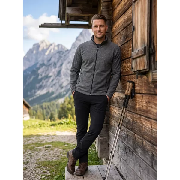  Pánská micro fleece mikina MALFINI FACTOR 852 ČERNÝ MELÍR 