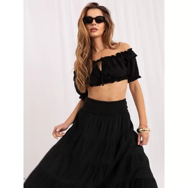  Dámská sukně ITALY MODA IT-SD-FL9357MSL.56 BLACK 