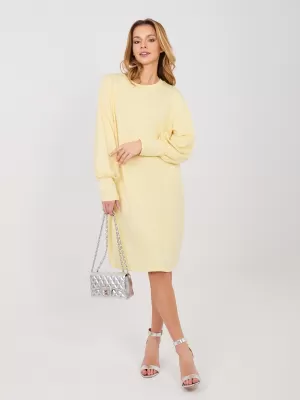Dámské šaty RUE PARIS RV-SK-A1059.17 BRIGHT YELLOW