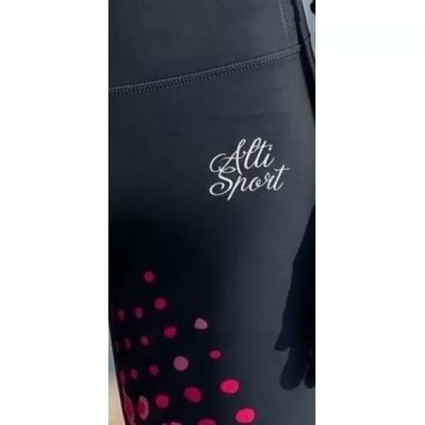  Dámské legíny nad kolena premium (nové velikosti) ALTISPORT VOJ/ALW109LEG06 RŮŽOVO-ČERNÁ 