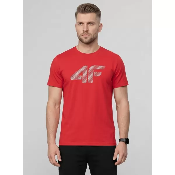  Pánské triko 4F 4FWMM00TTSHM3342 RED 
