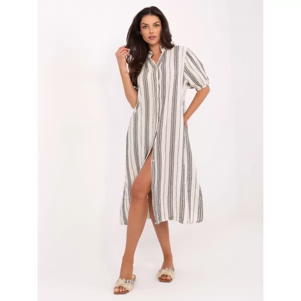  Dámské šaty OCH BELLA TW-SK-BI-2451.84 WHITE-BLACK 