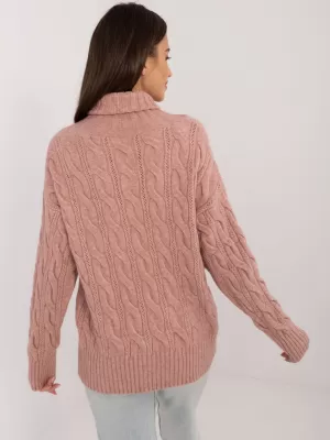 Dámský svetr WOOL FASHION ITALIA AT-SW-23445.00 DARK PINK